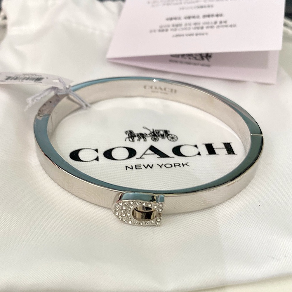 Silver Coach Bracelet Bangle NWT